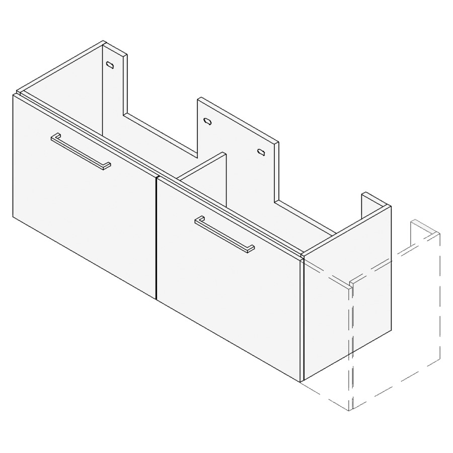 Élément inférieur TORO
VARIABEL, Largeur x Profondeur
x Hauteur fixé selon le lavabo
pour lavabo 181-220 cm
2 éléments à chacun 1 tiroir
FABRICANT NUMÉRO D'ARTICLE DU
LAVABO À INDIQUER LORS DE LA
COMMANDE