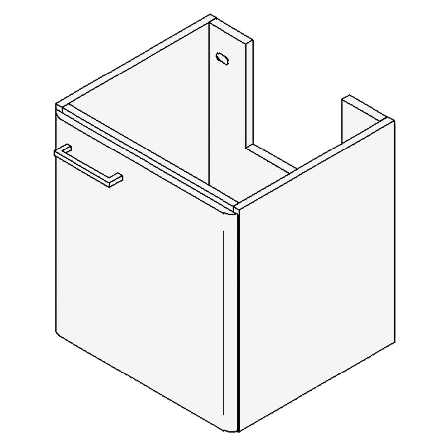 Élément inférieur ASINO
Largeur x Profondeur x Hauteur
fixé selon le lavabo
pour lavabo jusqu'à 50 cm
armoire de tablette, 1 porte
charnières à droite
1 tablette, FABRICANT NUMÉRO
D'ARTICLE DU LAVABO À INDIQUER
LORS DE LA COMMANDE