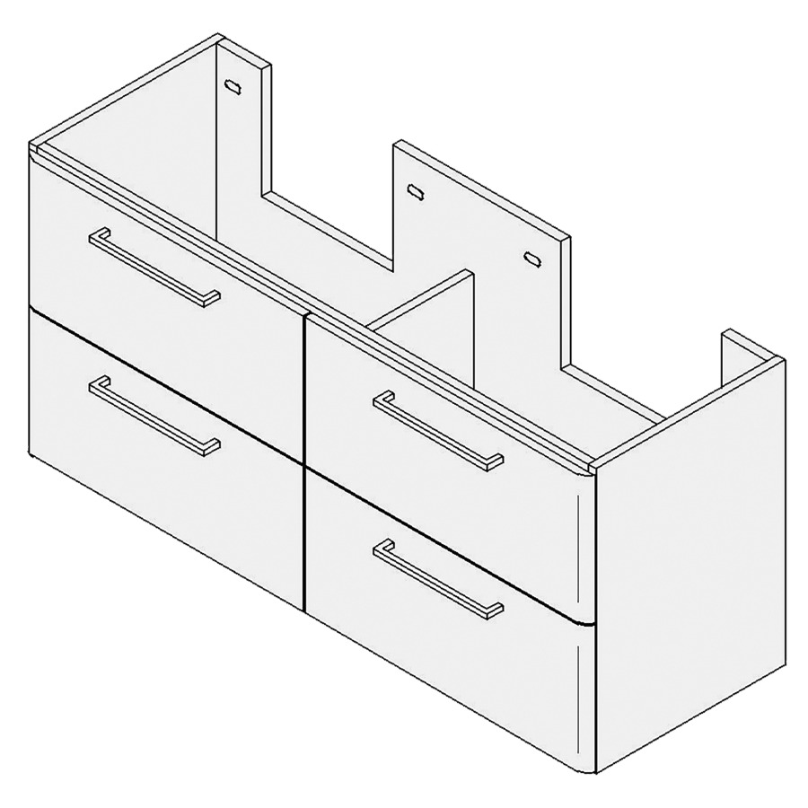 Élément inférieur ASINO
Largeur x Profondeur x Hauteur
fixé selon le lavabo
pour lavabo jusqu'à 120 cm
2 éléments à chacun 2 tiroirs
FABRICANT NUMÉRO D'ARTICLE DU
LAVABO À INDIQUER LORS DE LA
COMMANDE