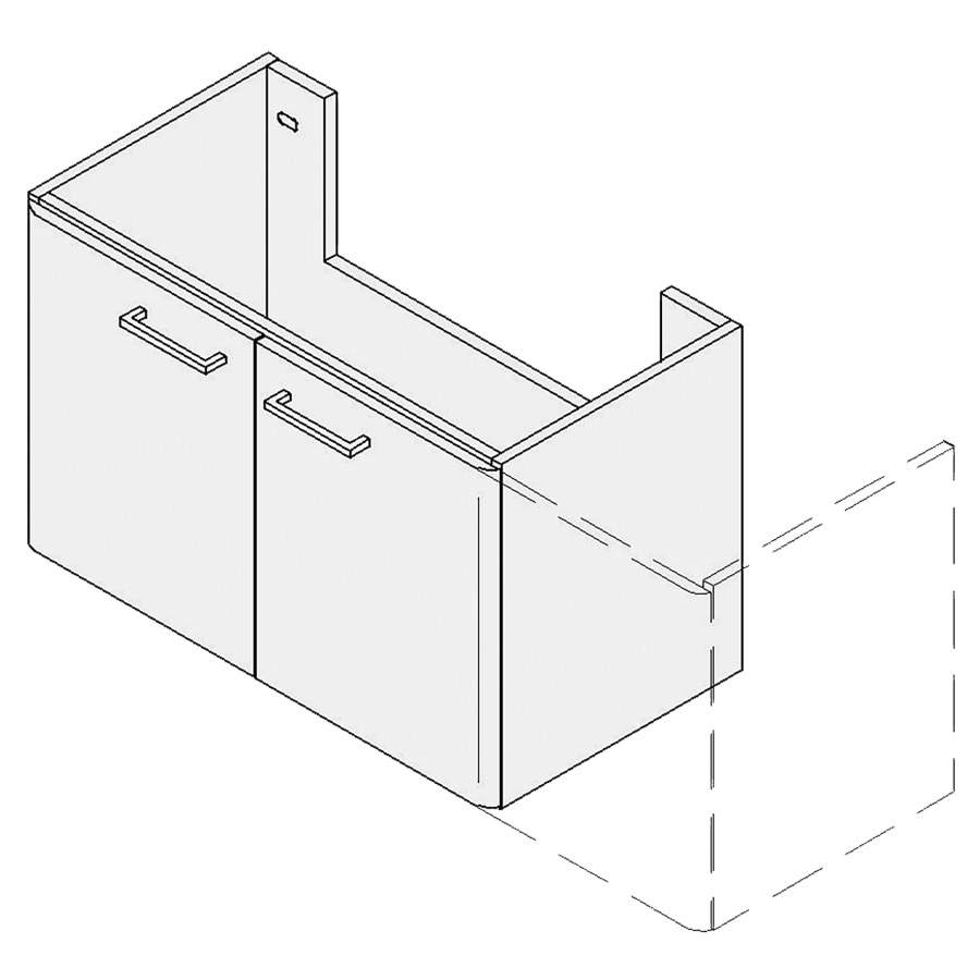 Élément inférieur ASINO
VARIABEL, Largeur x Profondeur
x Hauteur fixé selon le lavabo
pour lavabo 51-90 cm
armoire de tablette, 2 portes
1 tablette
FABRICANT NUMÉRO D'ARTICLE DU
LAVABO À INDIQUER LORS DE LA
COMMANDE