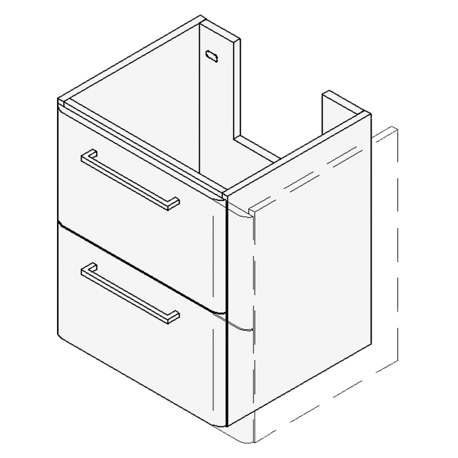 Élément inférieur ASINO
VARIABEL, Largeur x Profondeur
x Hauteur, fixé selon le
lavabo pour lavabo 50-90 cm
élément à 2 tiroirs
FABRICANT NUMÉRO D'ARTICLE DU
LAVABO À INDIQUER LORS DE LA
COMMANDE