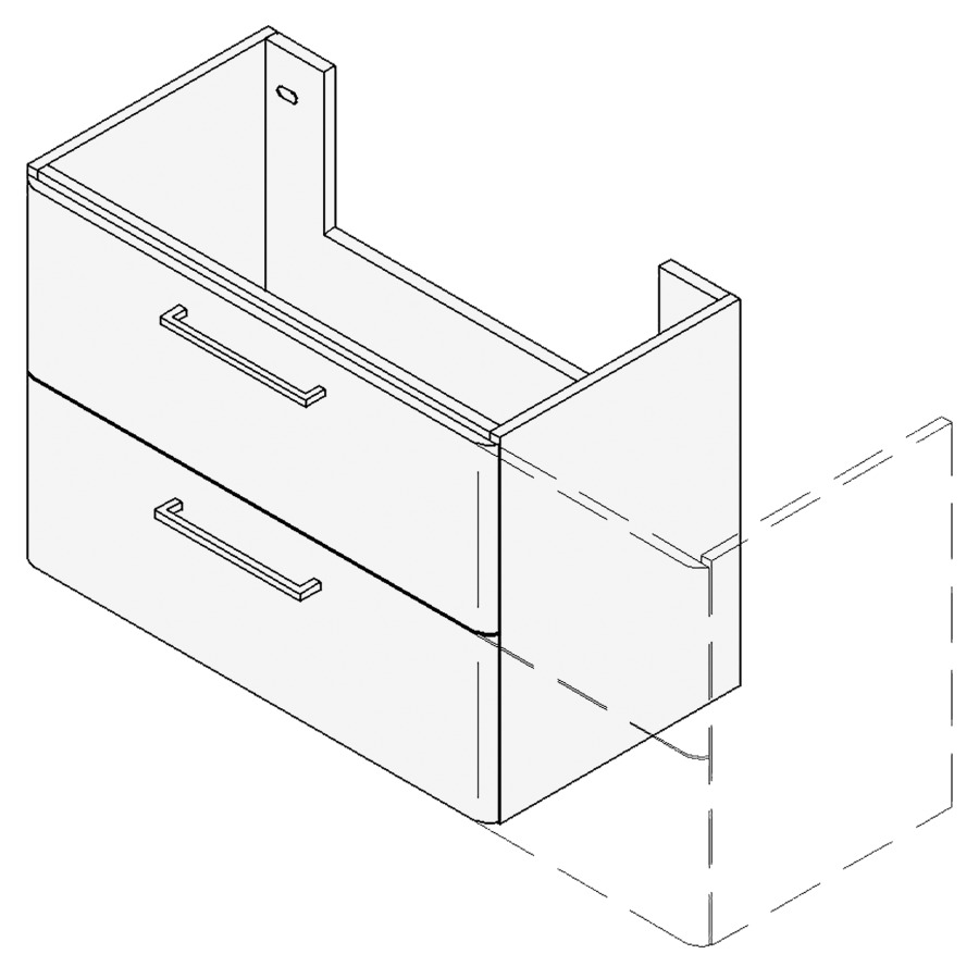 Élément inférieur ASINO
VARIABEL, Largeur x Profondeur
x Hauteur fixé selon le lavabo
pour lavabo 91-130 cm
élément à 2 tiroirs
FABRICANT NUMÉRO D'ARTICLE DU
LAVABO À INDIQUER LORS DE LA
COMMANDE