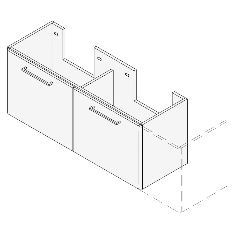 Élément inférieur ASINO
VARIABEL, Largeur x Profondeur
x Hauteur fixé selon le lavabo
pour lavabo 151-180 cm
2 éléments à chacun 1 tiroir
FABRICANT NUMÉRO D'ARTICLE DU
LAVABO À INDIQUER LORS DE LA
COMMANDE