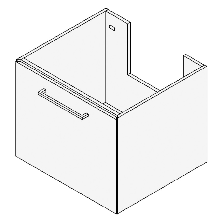 Élément inférieur RANA
Largeur x Profondeur x Hauteur
fixé selon le lavabo
pour lavabo jusqu'à 50 cm
élément à 1 tiroir
1 tablette, FABRICANT NUMÉRO
D'ARTICLE DU LAVABO À INDIQUER
LORS DE LA COMMANDE