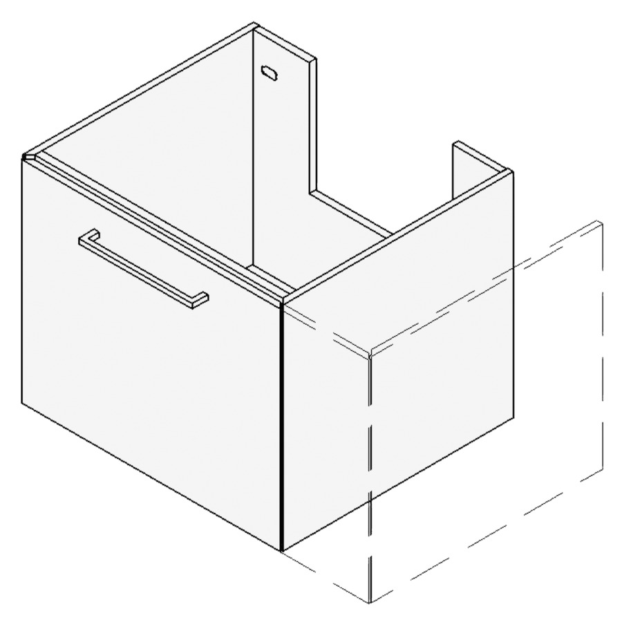 Élément inférieur RANA
VARIABEL, Largeur x Profondeur
x Hauteur fixé selon le lavabo
pour lavabo 40-90 cm
élément à 1 tiroir
FABRICANT NUMÉRO D'ARTICLE DU
LAVABO À INDIQUER LORS DE LA
COMMANDE