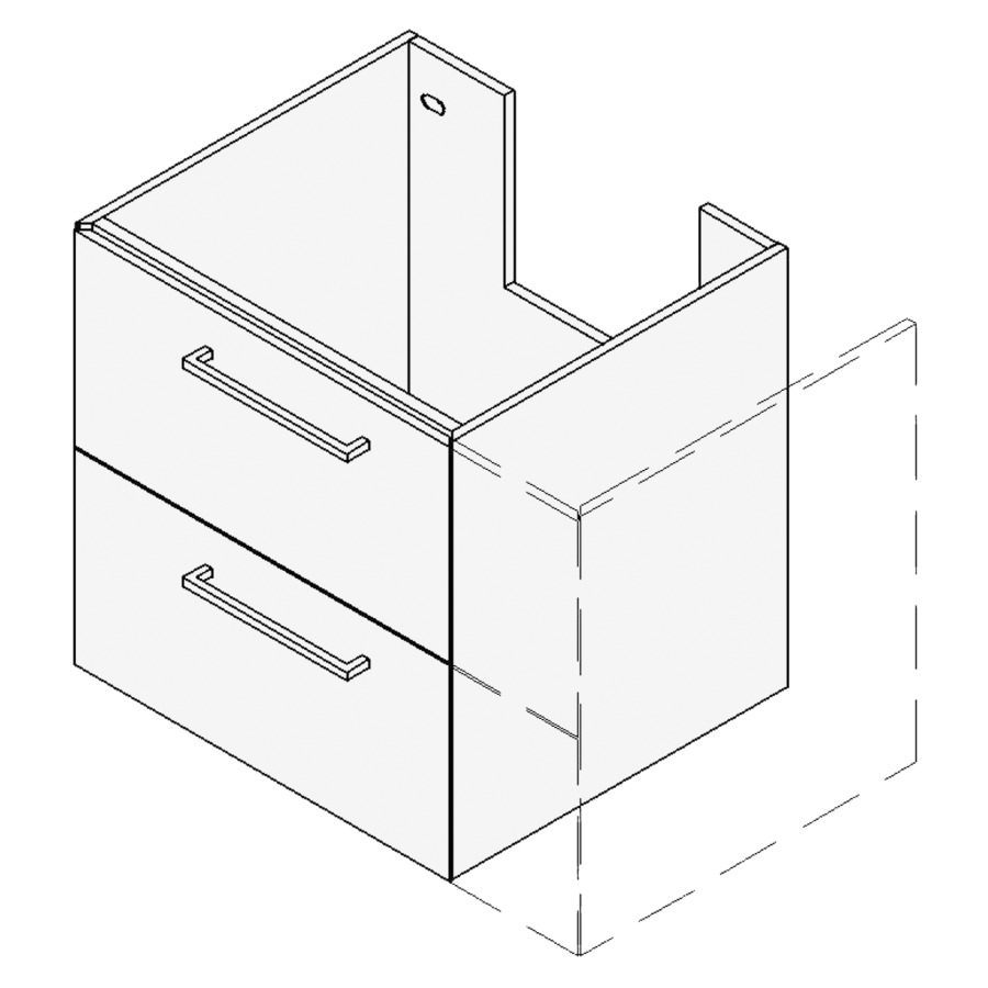 Élément inférieur RANA
VARIABEL, Largeur x Profondeur
x Hauteur, fixé selon le
lavabo pour lavabo 50-90 cm
élément à 2 tiroirs
FABRICANT NUMÉRO D'ARTICLE DU
LAVABO À INDIQUER LORS DE LA
COMMANDE
