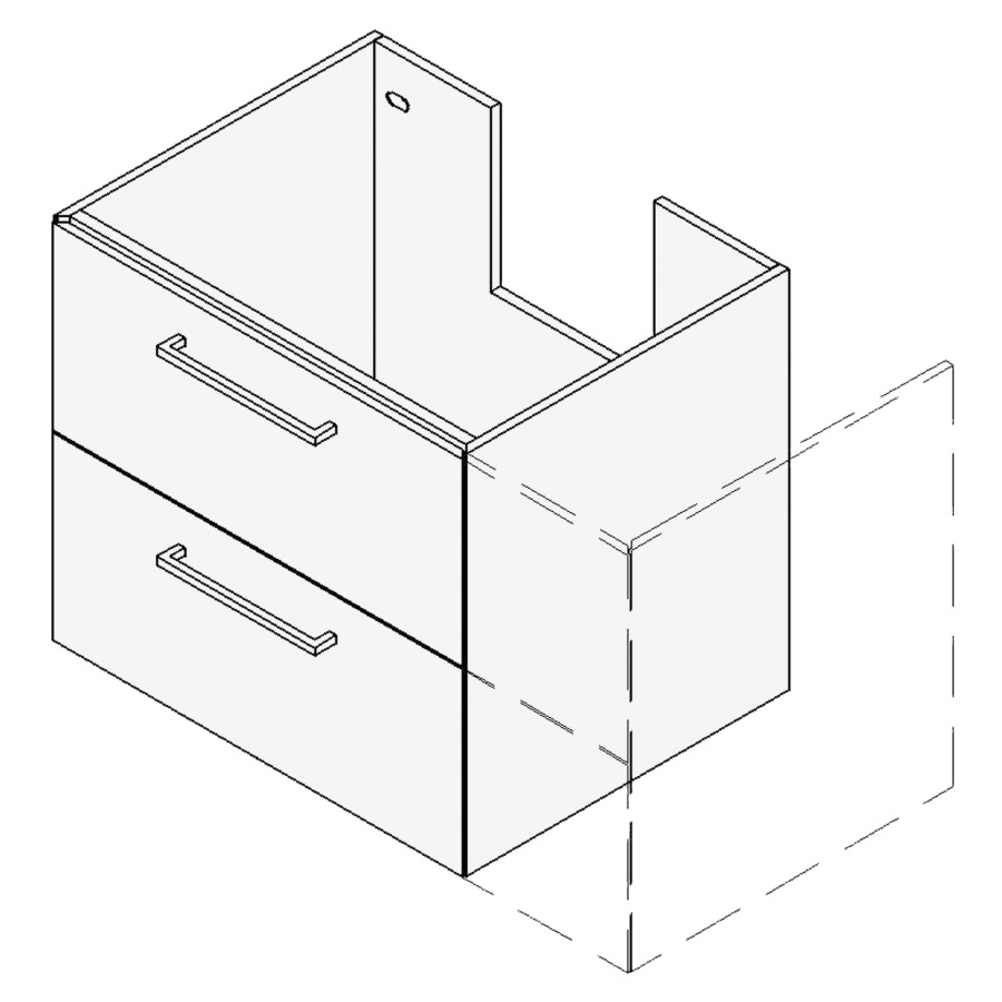 Élément inférieur RANA
VARIABEL, Largeur x Profondeur
x Hauteur fixé selon le lavabo
pour lavabo 91-130 cm
élément à 2 tiroirs
FABRICANT NUMÉRO D'ARTICLE DU
LAVABO À INDIQUER LORS DE LA
COMMANDE