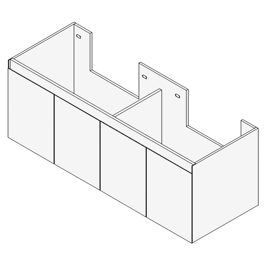 Élément inférieur GATTO
Largeur x Profondeur x Hauteur
fixé selon le lavabo
pour lavabo jusqu'à 120 cm
2 armoirse de tablette
chacun 2 portes, chacun
1 tablette, FABRICANT NUMÉRO
D'ARTICLE DU LAVABO À INDIQUER
LORS DE LA COMMANDE