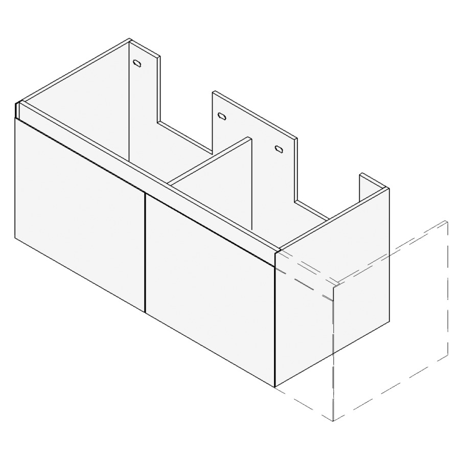 Élément inférieur GATTO
Variabel
Largeur x Profondeur x Hauteur
fixé selon le lavabo
pour lavabo 151-180 cm
2 éléments à chacun 1 tiroir
FABRICANT NUMÉRO D'ARTICLE DU
LAVABO À INDIQUER LORS DE LA
COMMANDE