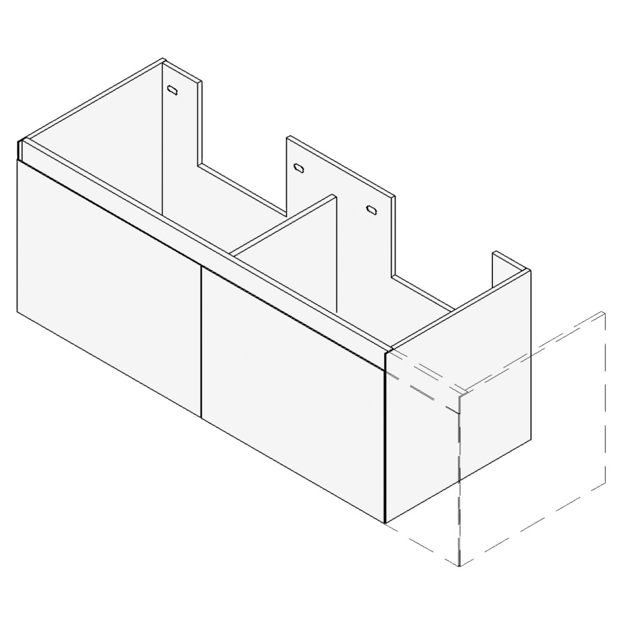 Élément inférieur GATTO
Variabel
Largeur x Profondeur x Hauteur
fixé selon le lavabo
pour lavabo 181-220 cm
2 éléments à chacun 1 tiroir
FABRICANT NUMÉRO D'ARTICLE DU
LAVABO À INDIQUER LORS DE LA
COMMANDE
