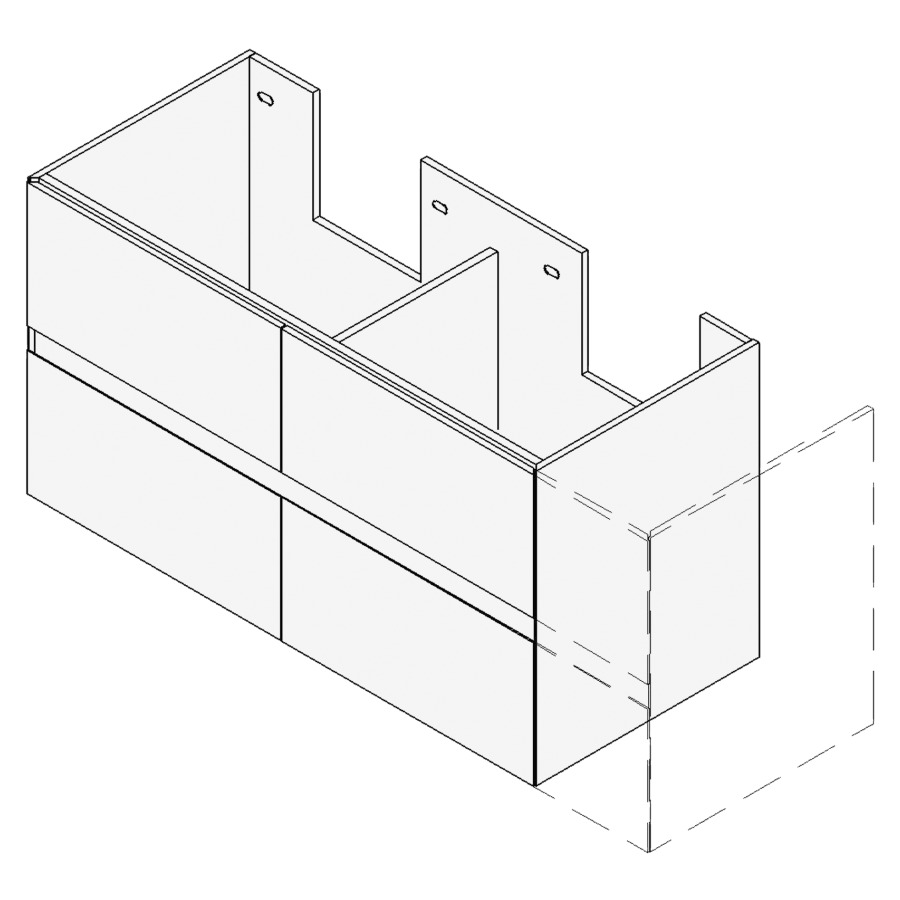 Élément inférieur GATTO
Variabel
Largeur x Profondeur x Hauteur
fixé selon le lavabo
pour lavabo 151-180 cm
2 éléments à chacun 2 tiroirs
FABRICANT NUMÉRO D'ARTICLE DU
LAVABO À INDIQUER LORS DE LA
COMMANDE