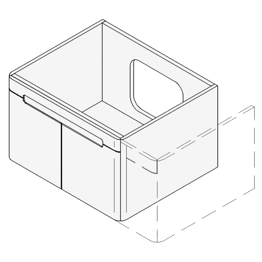 Élément inférieur LORO
VARIABEL
Largeur x Profondeur x Hauteur
fixé selon le lavabo
pour lavabo 51-90 cm
armoire de tablette, 2 portes
1 tablette, FABRICANT NUMÉRO
D'ARTICLE DU LAVABO À INDIQUER
LORS DE LA COMMANDE