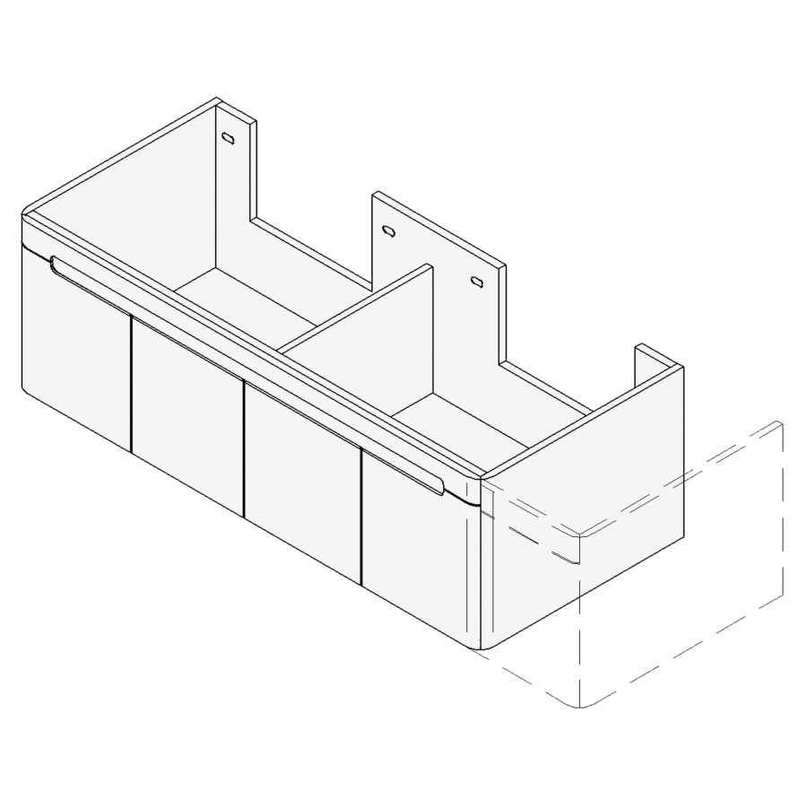 Élément inférieur LORO
VARIABEL
Largeur x Profondeur x Hauteur
fixé selon le lavabo
pour lavabo 181-220 cm
2 armoires de tablette
chacun 2 portes, chacun
1 tablette, FABRICANT NUMÉRO
D'ARTICLE DU LAVABO À INDIQUER
LORS DE LA COMMANDE