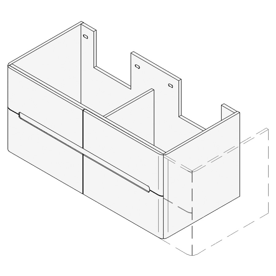 Élément inférieur LORO
VARIABEL
Largeur x Profondeur x Hauteur
fixé selon le lavabo
pour lavabo 151-180 cm
2 éléments à chacun 2 tiroirs
FABRICANT NUMÉRO D'ARTICLE DU
LAVABO À INDIQUER LORS DE LA
COMMANDE