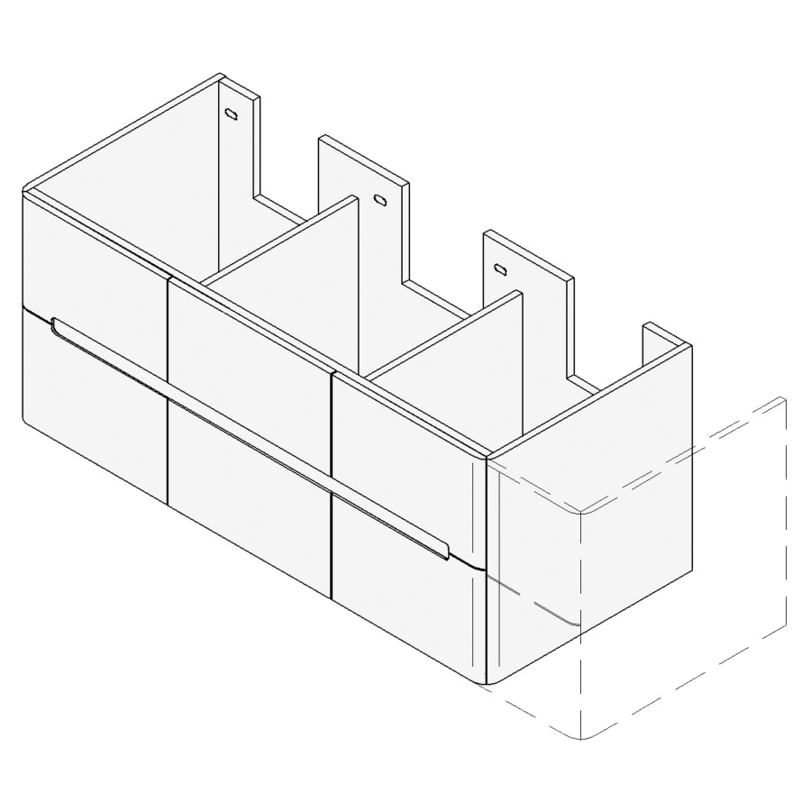 Élément inférieur LORO
VARIABEL
Largeur x Profondeur x Hauteur
fixé selon le lavabo
pour lavabo 181-220 cm
3 éléments à chacun 2 tiroirs
FABRICANT NUMÉRO D'ARTICLE DU
LAVABO À INDIQUER LORS DE LA
COMMANDE
