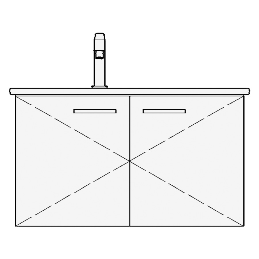 Élément inférieur ME BY
STARCK TORO
81,0 x 50,0 x 48,0 cm
pour lavabo Me by Starck 83
lavabo à gauche
armoire de tablette
2 portes, sans tablette