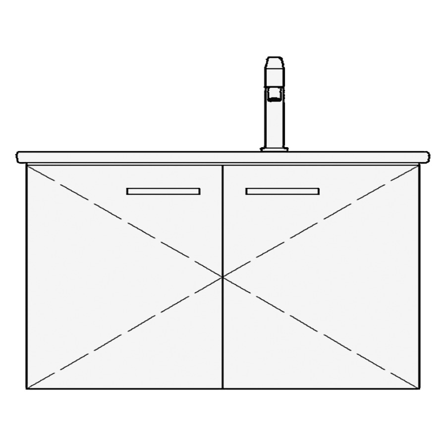 Élément inférieur ME BY
STARCK TORO
81,0 x 50,0 x 48,0 cm
pour lavabo Me by Starck 83
lavabo à droite
armoire de tablette
2 portes, sans tablette