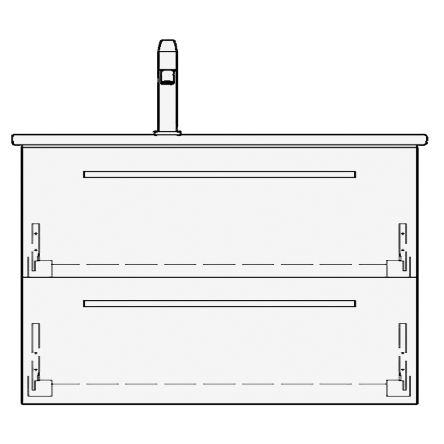 Élément inférieur ME BY
STARCK RANA
81,0 x 54,0 x 48,0 cm
pour lavabo Me by Starck 83
lavabo à gauche
élément à 2 tiroirs