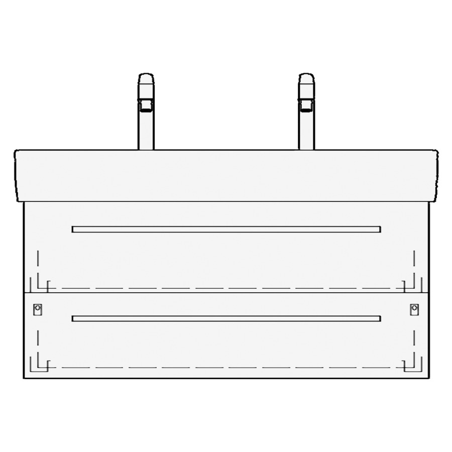 Élément inférieur VAL ASINO
90,0 x 44,0 x 40,0 cm
pour lavabo Val 95
avec 2 robinetteries
élément à 2 tiroirs