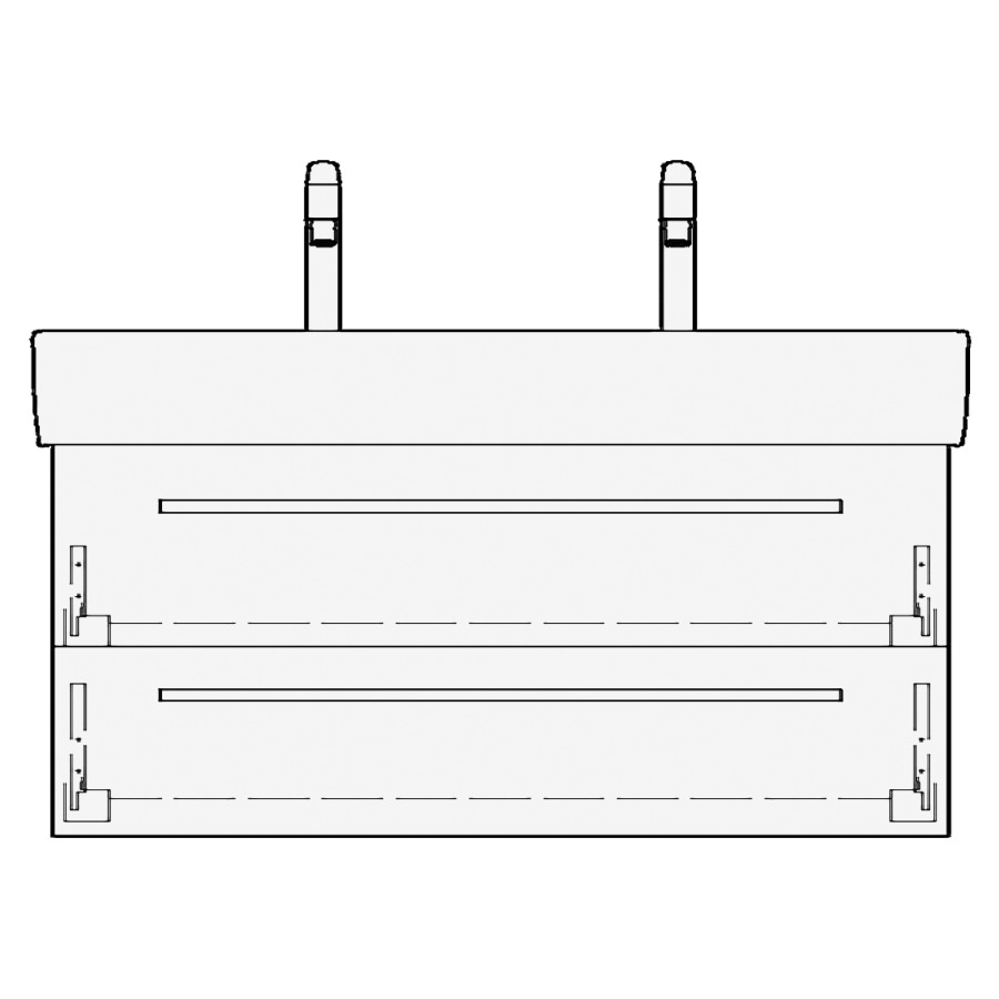 Élément inférieur VAL RANA
90,0 x 40,0 x 39,0 cm
pour lavabo Val 95
avec 2 robinetteries
élément à 2 tiroirs