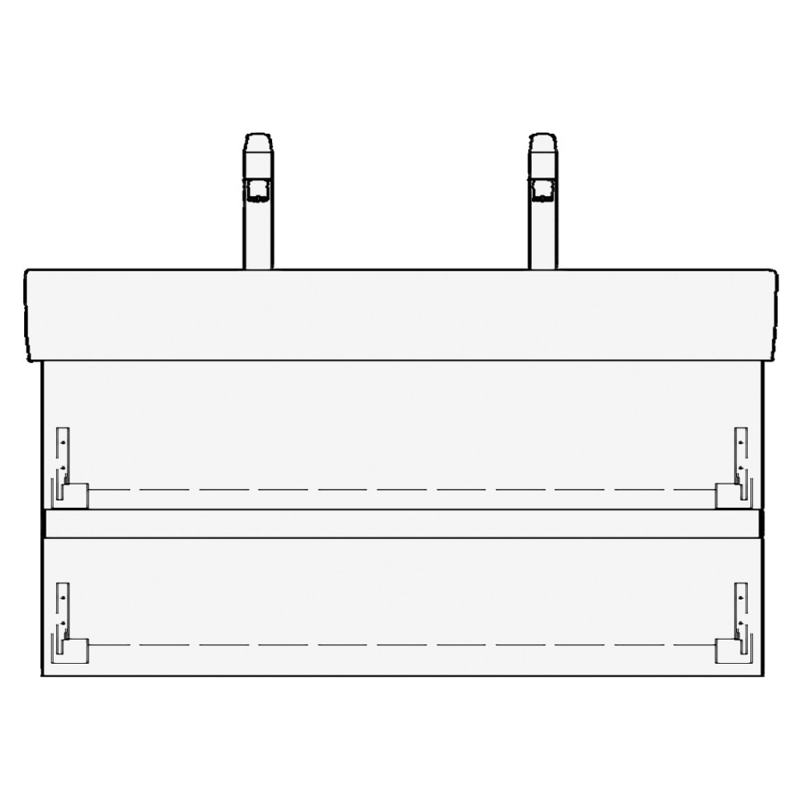 Élément inférieur VAL GATTO
90,0 x 40,0 x 39,0 cm
pour lavabo Val 95
avec 2 robinetteries
élément à 2 tiroirs