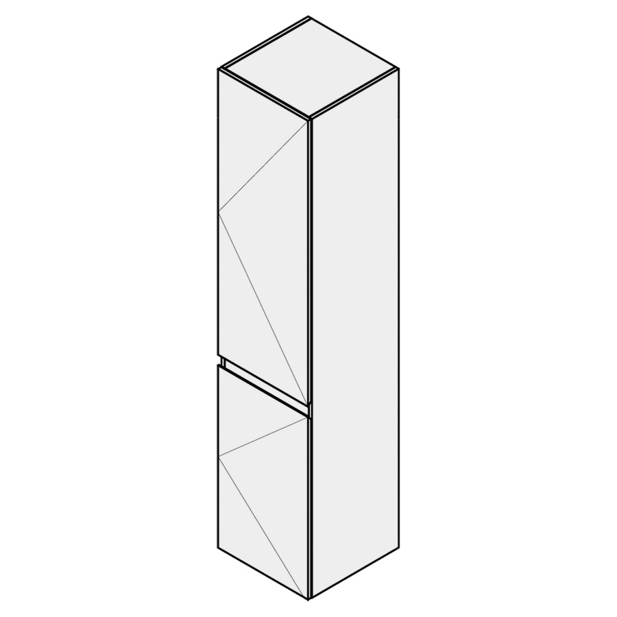 Armoire haute GUFO AP
35,0 x 160,0 x 35,0 cm
armoire de tablette, 2 portes
charnières à droite
3 tablettes inclus