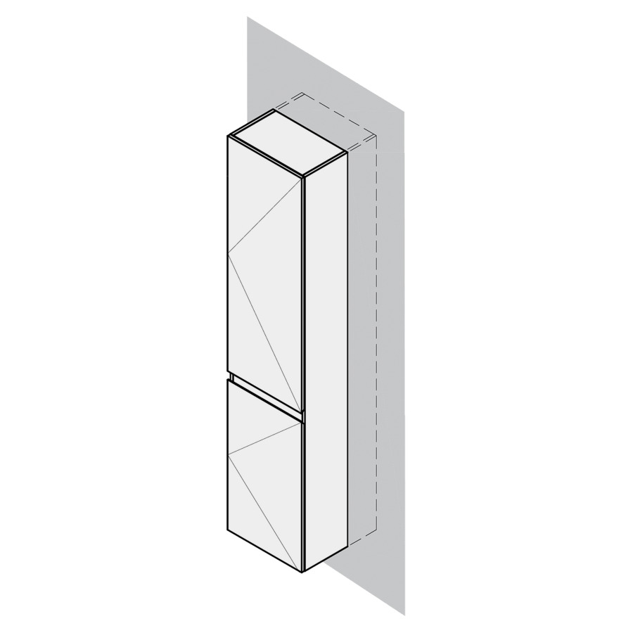 Armoire haute GUFO UP
35,0 x 160,0 x 35,0 cm
armoire de tablette, 2 portes
charnières à droite
3 tablettes inclus
