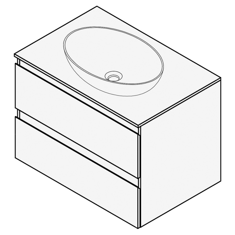 Combinaison de meuble FOGO
60 x 50 x 45-55 cm
recouvrement matériel
stratifié, pour 1 lavabo
entraxe selon les indications
élément à 2 tiroirs
Legrabox noir