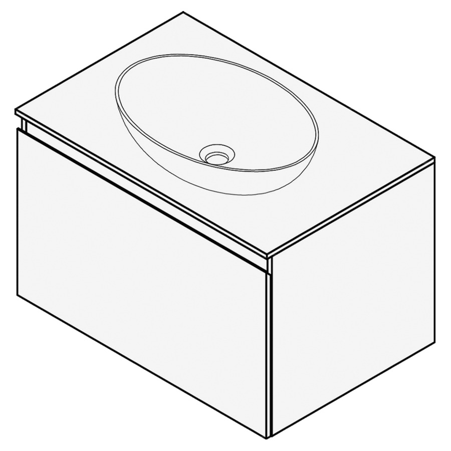 Combinaison de meuble FOGO
70 x 45 x 45-55 cm
recouvrement matériel
stratifié, pour 1 lavabo
entraxe selon les indications
élément à 1 tiroir
Legrabox noir