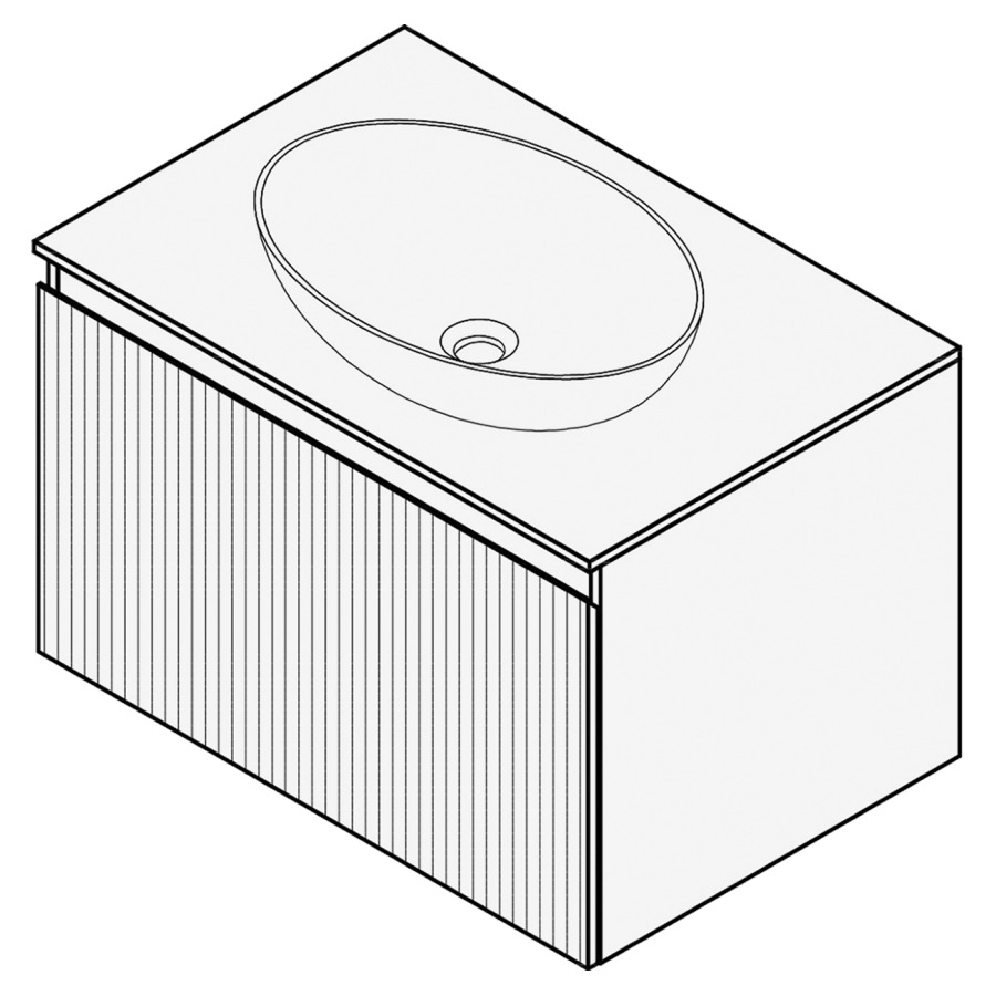 Combinaison de meuble FOGO
70 x 45 x 45-55 cm
recouvrement matériel
stratifié, pour 1 lavabo
entraxe selon les indications
élément à 1 tiroir
Legrabox noir