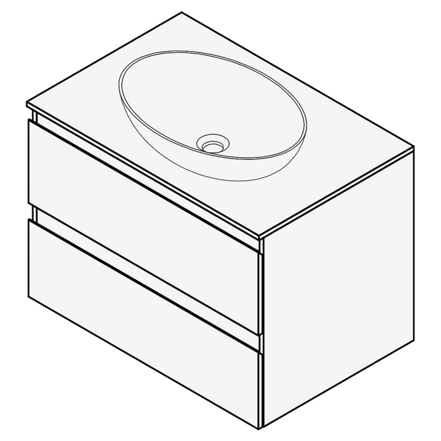Combinaison de meuble FOGO
70 x 50 x 45-55 cm
recouvrement matériel
stratifié, pour 1 lavabo
entraxe selon les indications
élément à 2 tiroirs
Legrabox noir