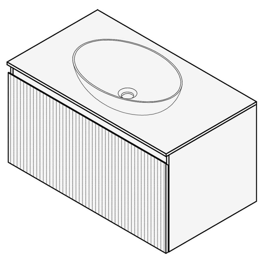 Combinaison de meuble FOGO
80 x 45 x 45-55 cm
recouvrement matériel
stratifié, pour 1 lavabo
entraxe selon les indications
élément à 1 tiroir
Legrabox noir