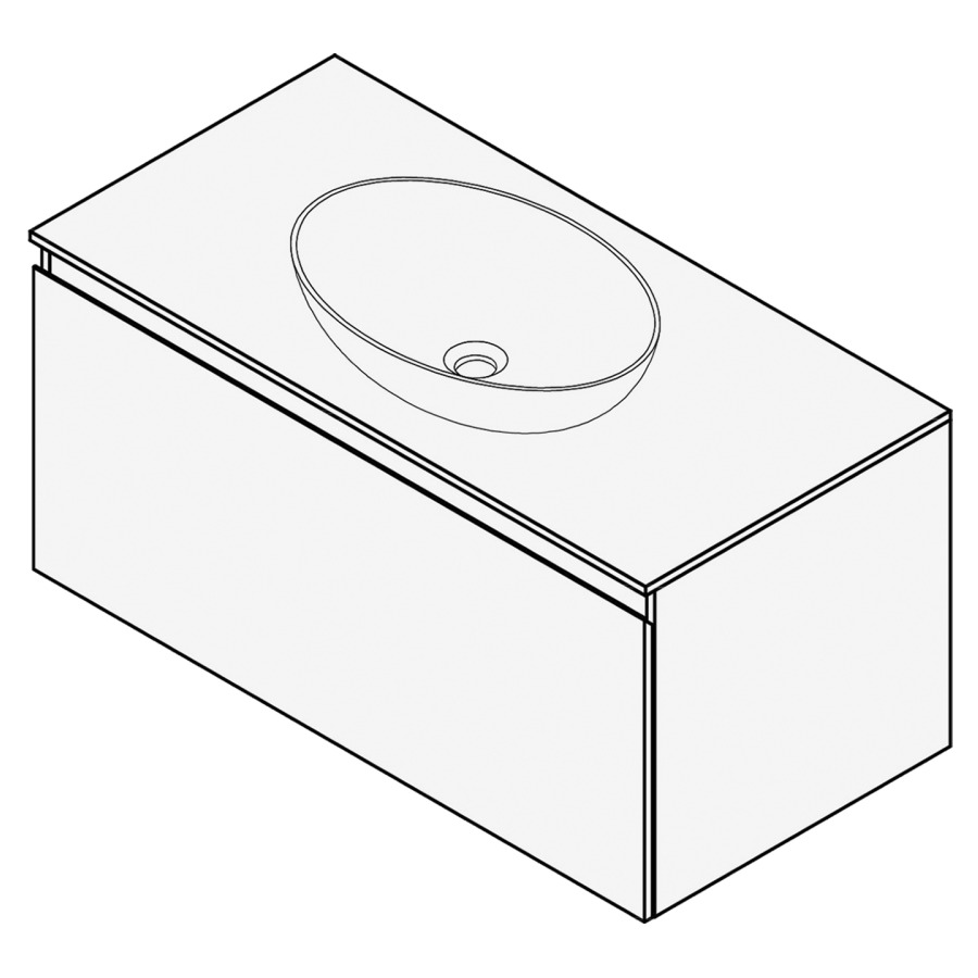 Combinaison de meuble FOGO
90 x 45 x 45-55 cm
recouvrement matériel
stratifié, pour 1 lavabo
entraxe selon les indications
élément à 1 tiroir
Legrabox noir
