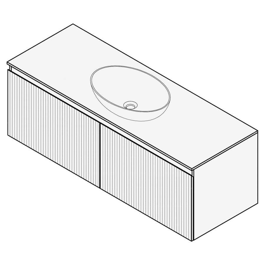 Combinaison de meuble FOGO
130 x 45 x 45-55 cm
recouvrement matériel
stratifié, pour 1 lavabo
entraxe selon les indications
2 éléments à 1 tiroir
Legrabox noir