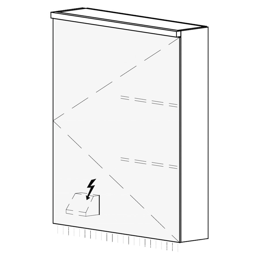 Armoire de toilette CARINO AP
50,4 x 70,4 x 14,8 cm
1 porte à double miroir
charnières à droite
1 prise double à gauche en bas
éclairage LED, 4000 K
unité de contrôle DALI
gradable via l'installation
domestique, IP24