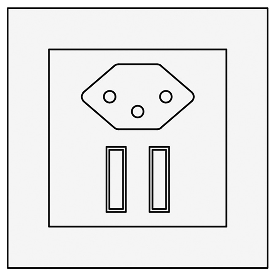 Prise USB pour armoire de toilette