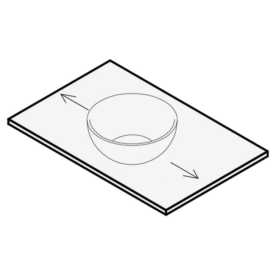 Table de lavabo
stratifié compact
70 x 51 x 1,2 cm
pour 1 lavabo
entraxe selon les indications