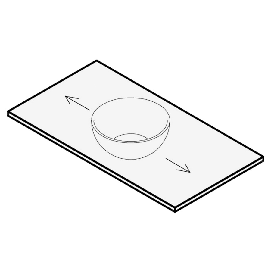 Table de lavabo
granite
100 x 51 x 2 cm
pour 1 lavabo
entraxe selon les indications
