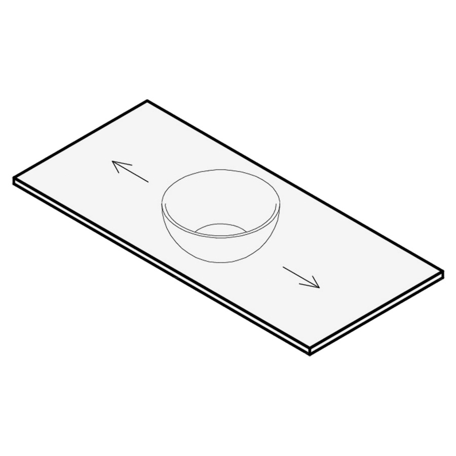 Table de lavabo
stratifié compact
110 x 51 x 1,2 cm
pour 1 lavabo
entraxe selon les indications