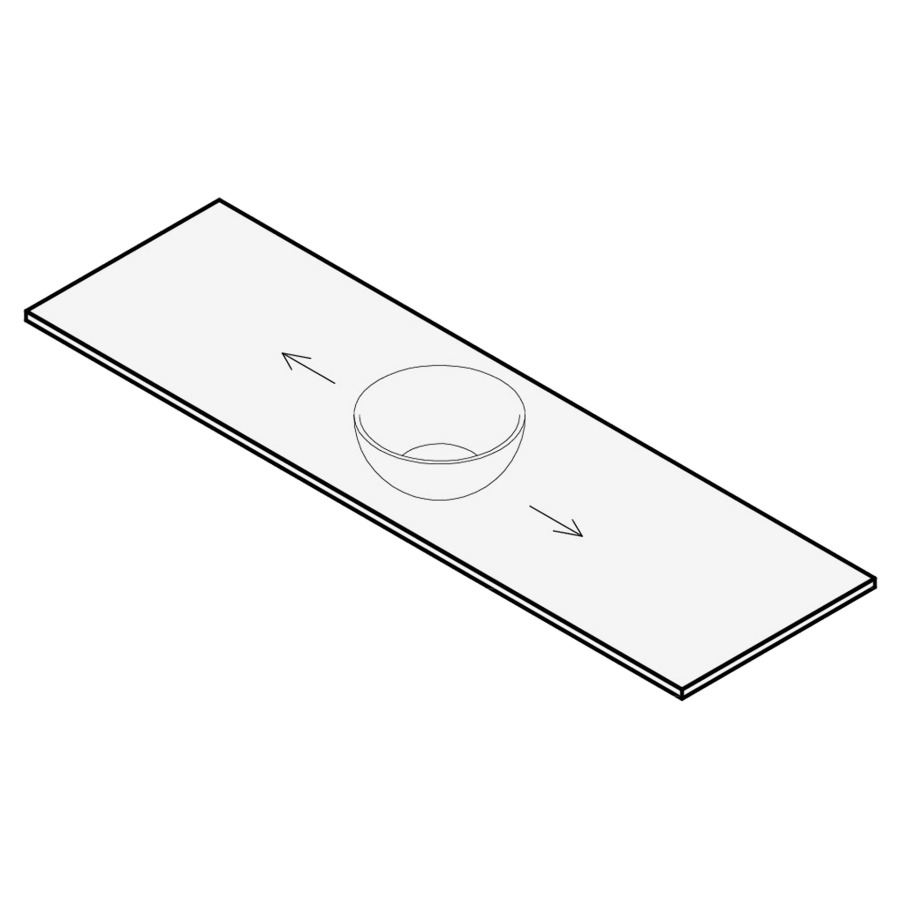 Table de lavabo
céramique
170 x 51 x 1,2 cm
pour 1 lavabo
entraxe selon les indications