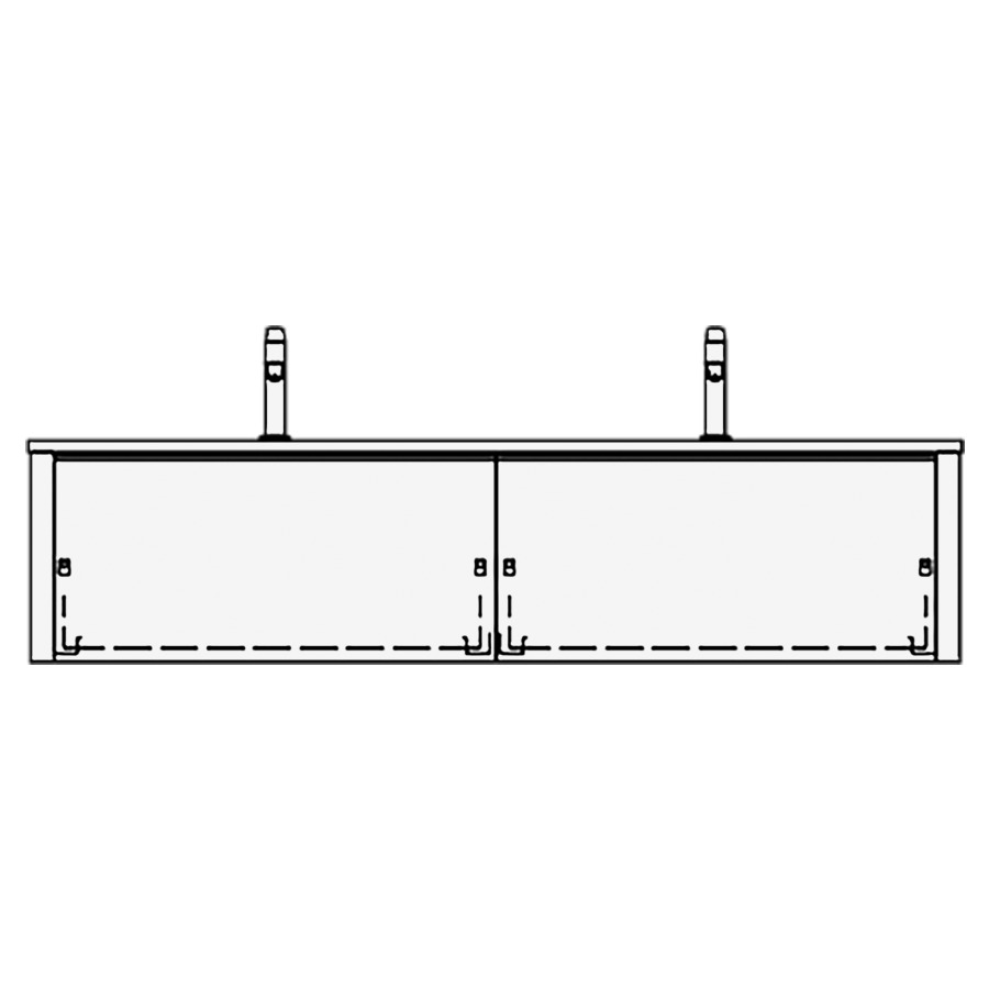 Élément inférieur LIMARA
150,0 x 34,0 x 55,0 cm
2 éléments à chacune 1 tiroir
pour 2 lavabos