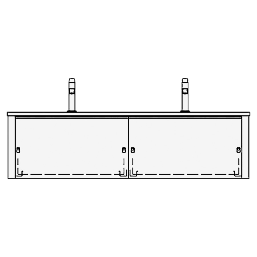 Élément inférieur LIMARA
130,0 x 34,0 x 55,0 cm
2 éléments à chacune 1 tiroir
pour 2 lavabos