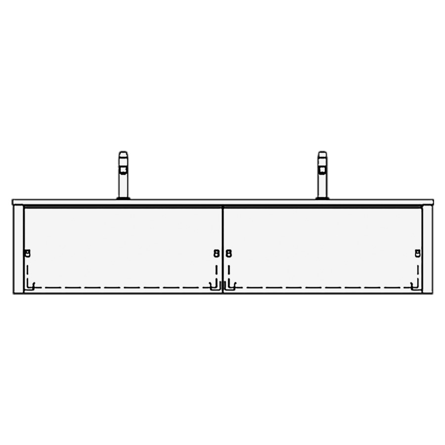 Élément inférieur LIMARA
160,0 x 34,0 x 55,0 cm
2 éléments à chacune 1 tiroir
pour 2 lavabos