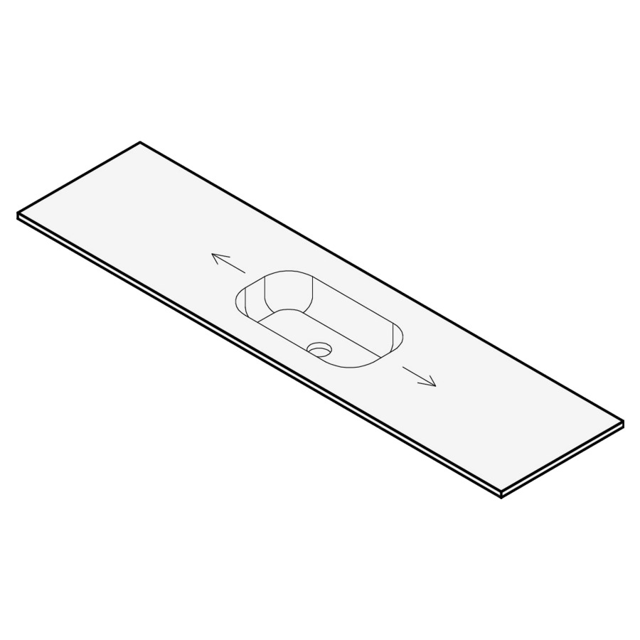 Table de lavabo
céramique
200 x 51 x 1,2 cm
pour 1 lavabo
entraxe selon les indications