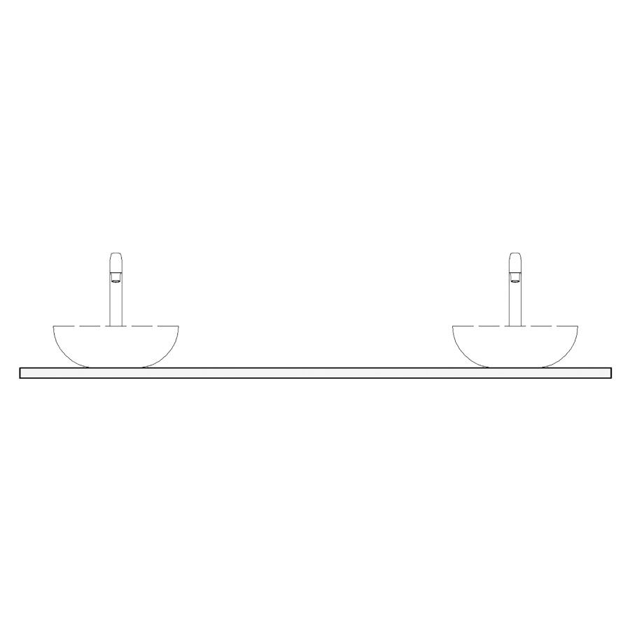 Table de lavabo LIMARA
stratifié
210,4 x 55,0 x 2,1 cm
pour 2 lavabos