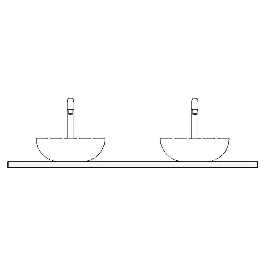 Table de lavabo LIMARA
stratifié
130,4 x 55,0 x 2,1 cm
pour 2 lavabos