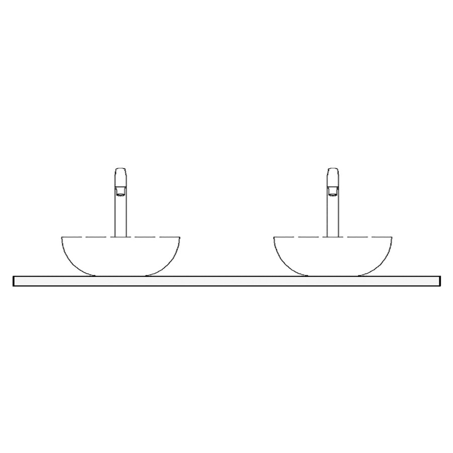 Table de lavabo LIMARA
stratifié
160,4 x 55,0 x 2,1 cm
pour 2 lavabos