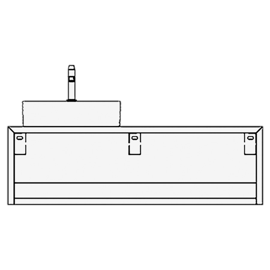 Élément inférieur CANE
130,0 x 40,0 x 51,0 cm
ouvert
pour 1 lavabo à poser
à gauche