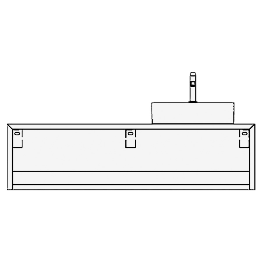 Élément inférieur CANE
150,0 x 40,0 x 51,0 cm
ouvert
pour 1 lavabo à poser
à droite