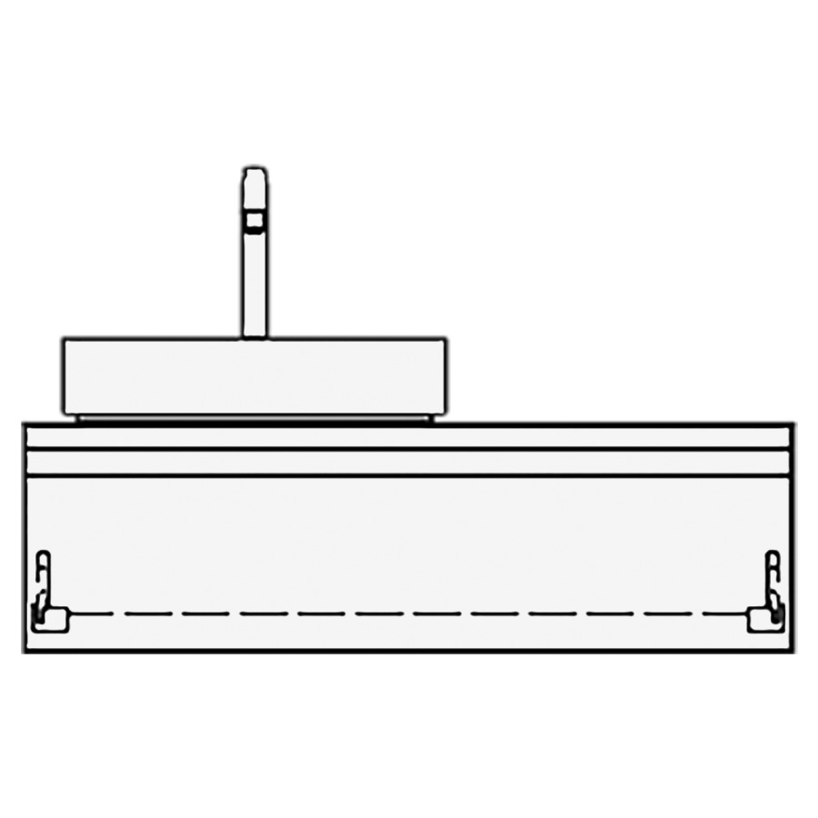 Meuble avec lavabo RICCIO
table de lavabo et élément
inférieur
100,0 x 30,0 x 51,0 cm
élément à 1 tiroir, pour
1 lavabo à poser à gauche